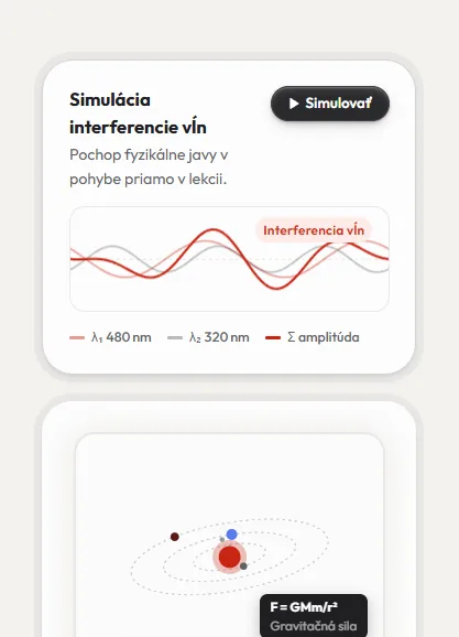 A wave interference simulation and an interactive gravity visualisation