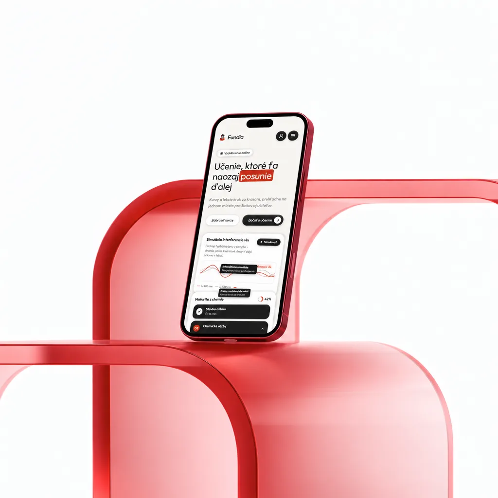 Fundia on mobile: the platform home page