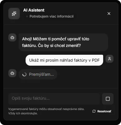 Conversational invoicing assistant